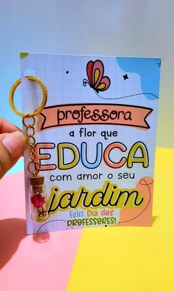 Card com Chaveirinho- Dia dos Professores