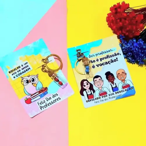 Card com Chaveirinho- Dia dos Professores
