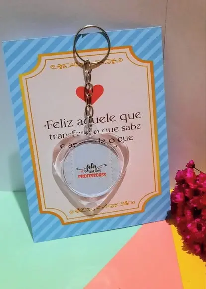 Card com Chaveirinho- Dia dos Professores