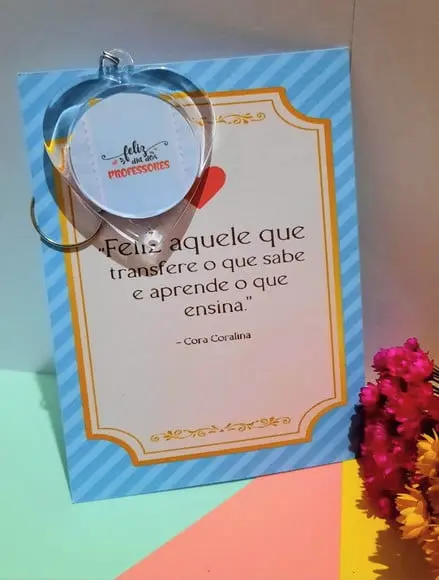 Card com Chaveirinho- Dia dos Professores