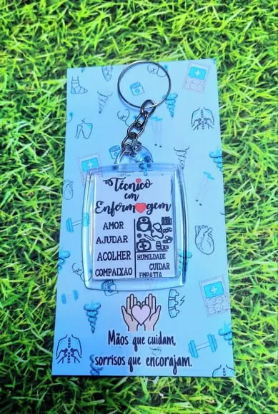 Card com Chaveirinho- Enfermagem