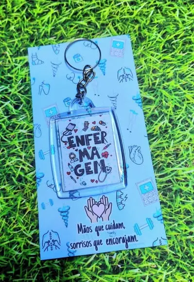 Card com Chaveirinho- Enfermagem