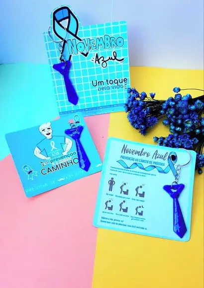 Card com Chaveirinho- Novembro Azul