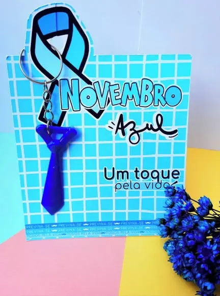 Card com Chaveirinho- Novembro Azul