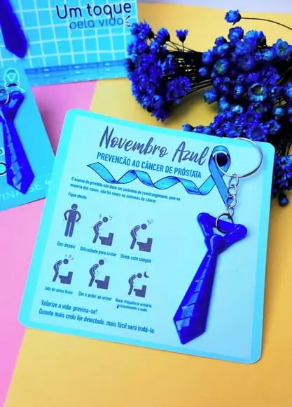 Card com Chaveirinho- Novembro Azul