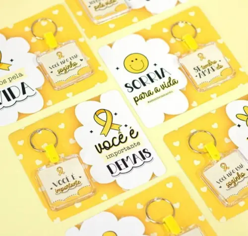 Card com Chaveirinho- Setembro Amarelo