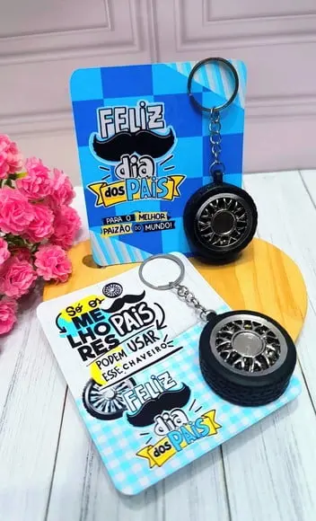 Card com Chaveiro Roda- Dia dos Pais