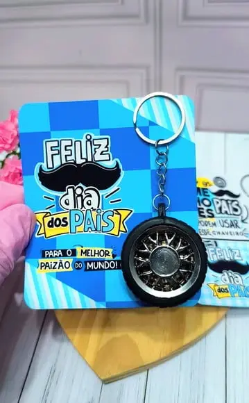 Card com Chaveiro Roda- Dia dos Pais