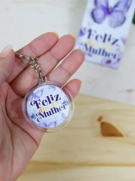 Card com Chaveiro- Dia da Mulher
