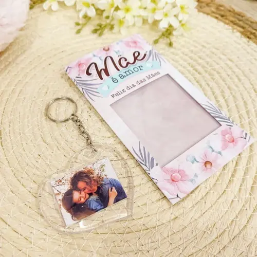 Card com Chaveiro- Dia das Mães