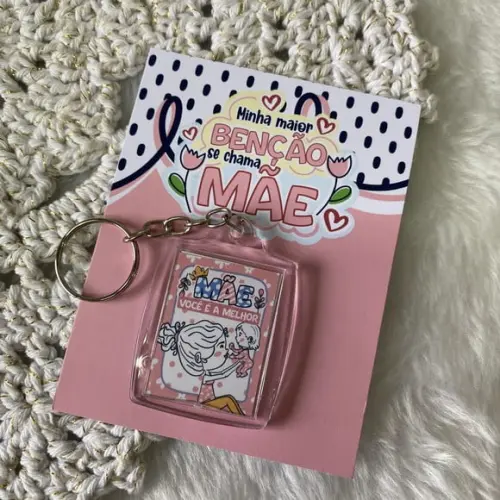 Card com Chaveiro- Dia das Mães