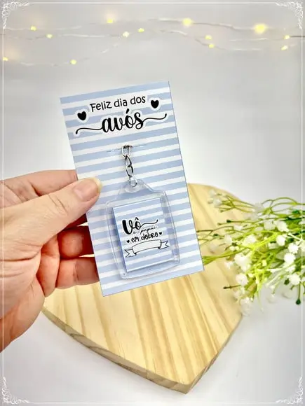 Card com Chaveiro- Dia dos Avós