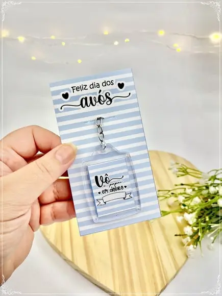 Card com Chaveiro- Dia dos Avós