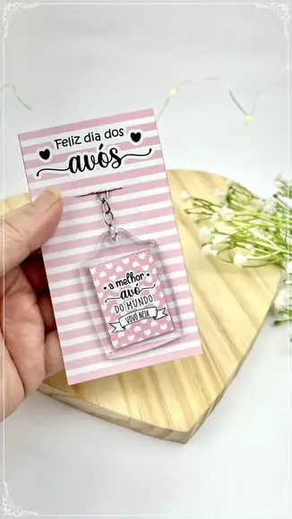 Card com Chaveiro- Dia dos Avós