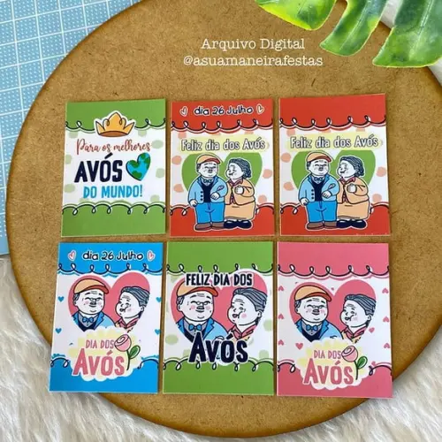 Card com Chaveiro- Dia dos Avós