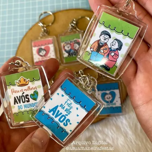 Card com Chaveiro- Dia dos Avós