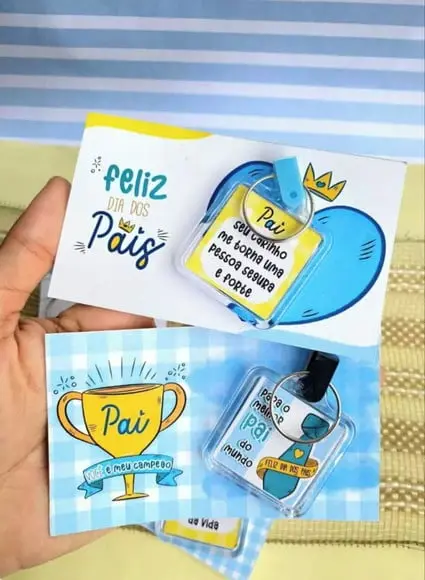 Card com Chaveiro- Dia dos Pais