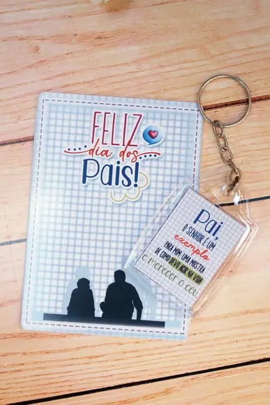 Card com Chaveiro- Dia dos Pais