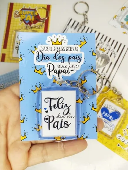 Card com Chaveiro- Dia dos Pais
