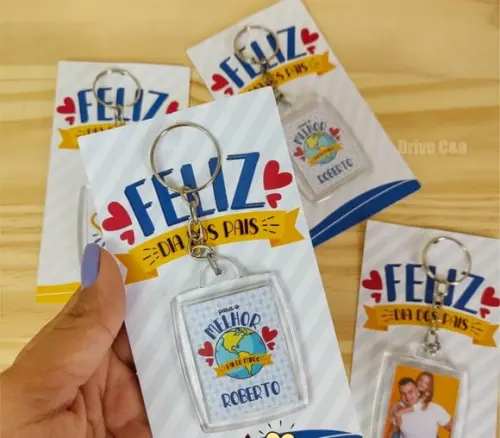 Card com Chaveiro- Dia dos Pais