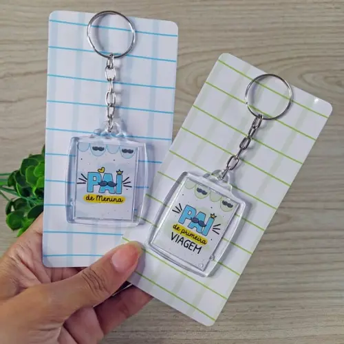 Card com Chaveiro- Dia dos Pais