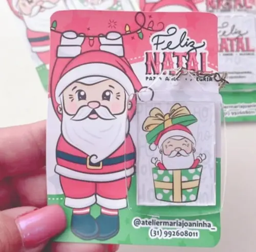 Card com Chaveiro- Natal