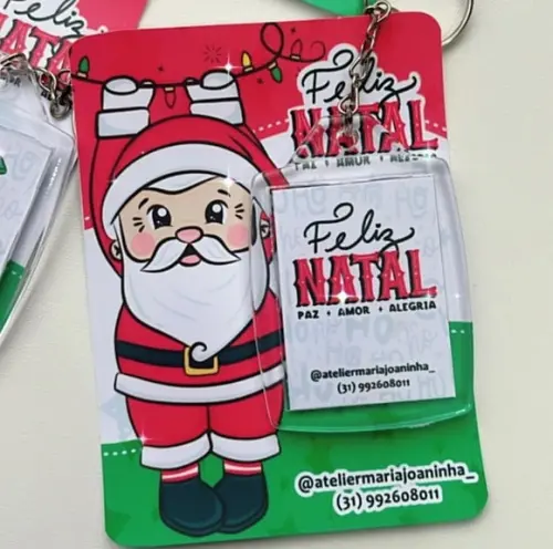 Card com Chaveiro- Natal