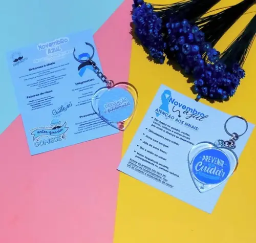 Card com Chaveiro- Novembro Azul