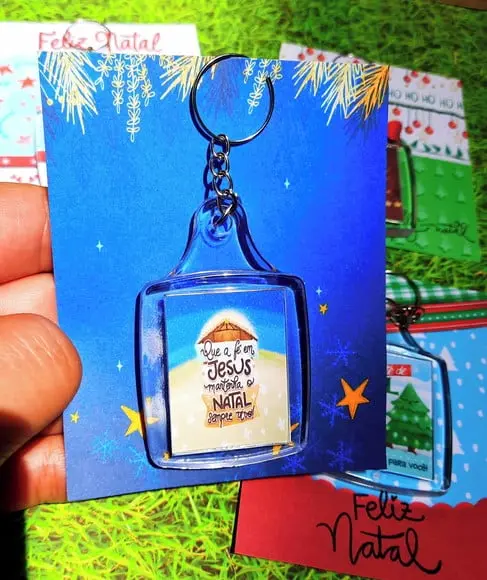 Card com Chaveiro- Natal