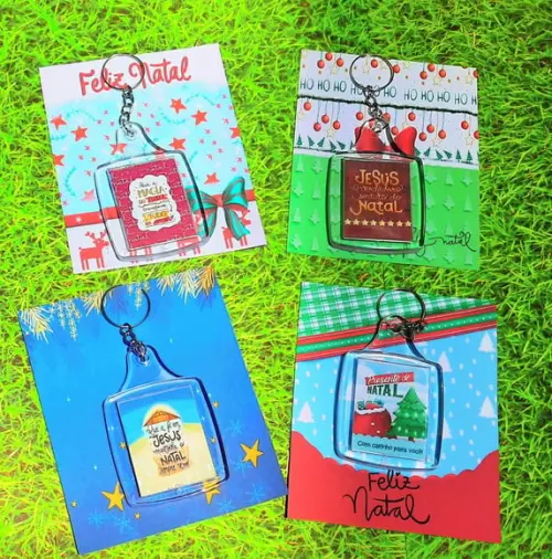 Card com Chaveiro- Natal