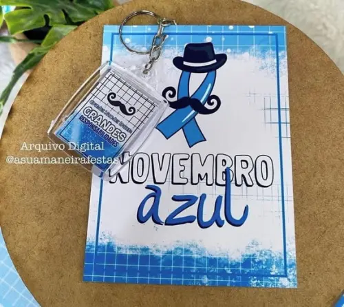 Card com Chaveiro- Novembro Azul