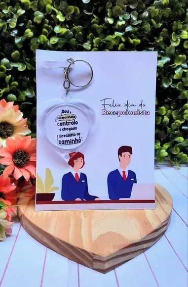Card com Chaveiro- Recepcionista