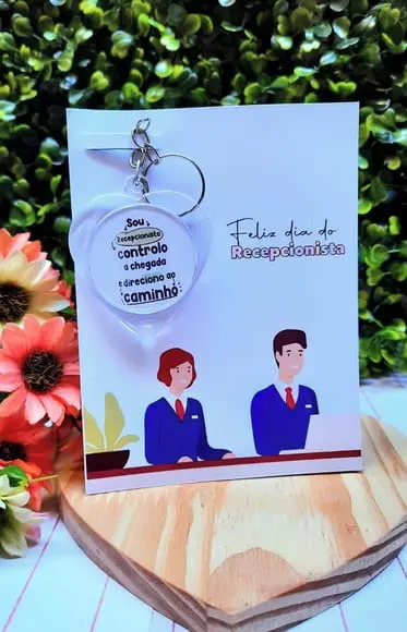 Card com Chaveiro- Recepcionista