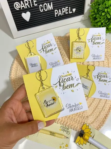 Card com Chaveiro- Setembro Amarelo