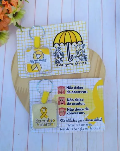 Card com Chaveiro- Setembro Amarelo