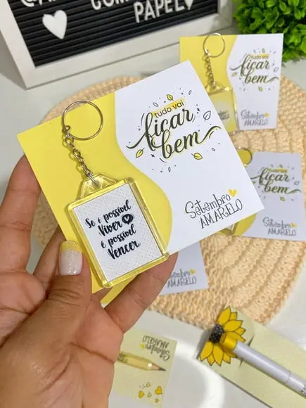 Card com Chaveiro- Setembro Amarelo