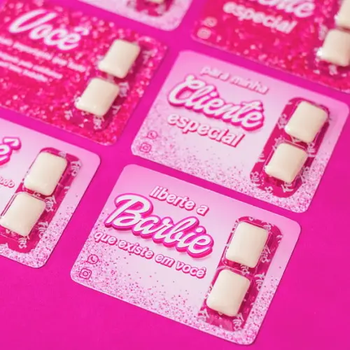 Card com Chiclete- Barbie