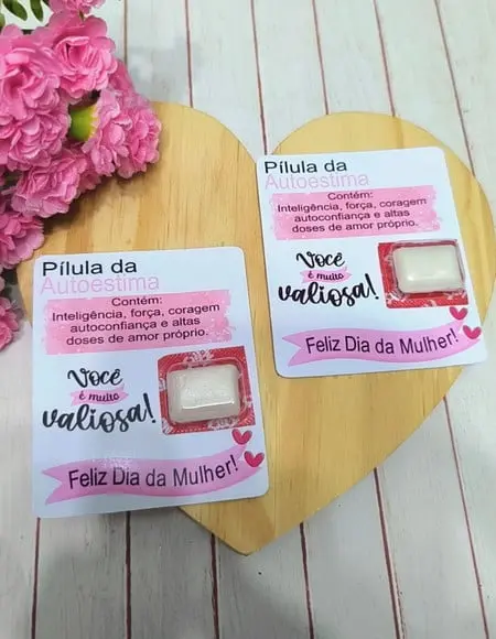 Card com Chiclete- Dia da Mulher