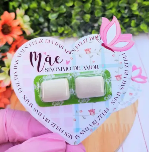 Card com Chiclete- Dia das Mães