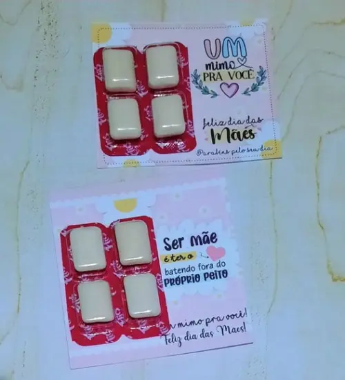 Card com Chiclete- Dia das Mães