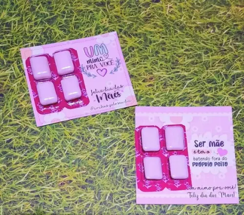 Card com Chiclete- Dia das Mães