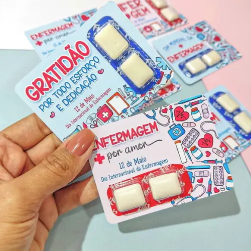 Card com Chiclete- Enfermagem