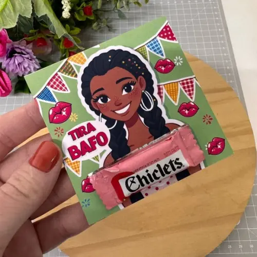 Card com Chiclete- Festa Junina