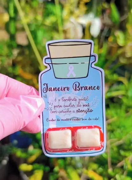 Card com Chiclete- Janeiro Branco