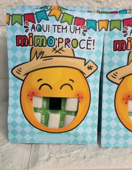 Card com Chiclete- Festa Junina