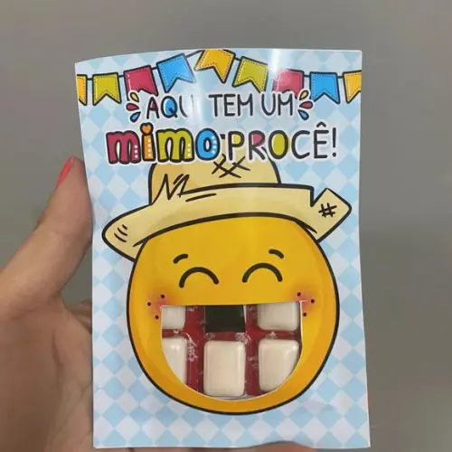 Card com Chiclete- Festa Junina
