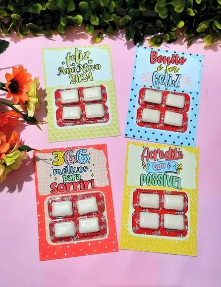 Card com Chiclete- Natal