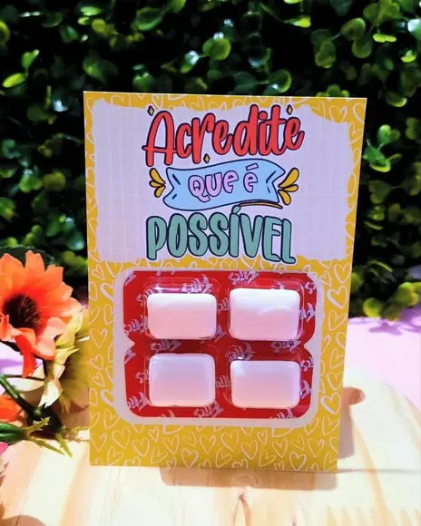 Card com Chiclete- Natal