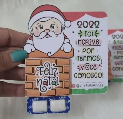 Card com Chiclete- Natal