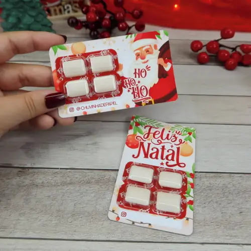Card com Chiclete- Natal